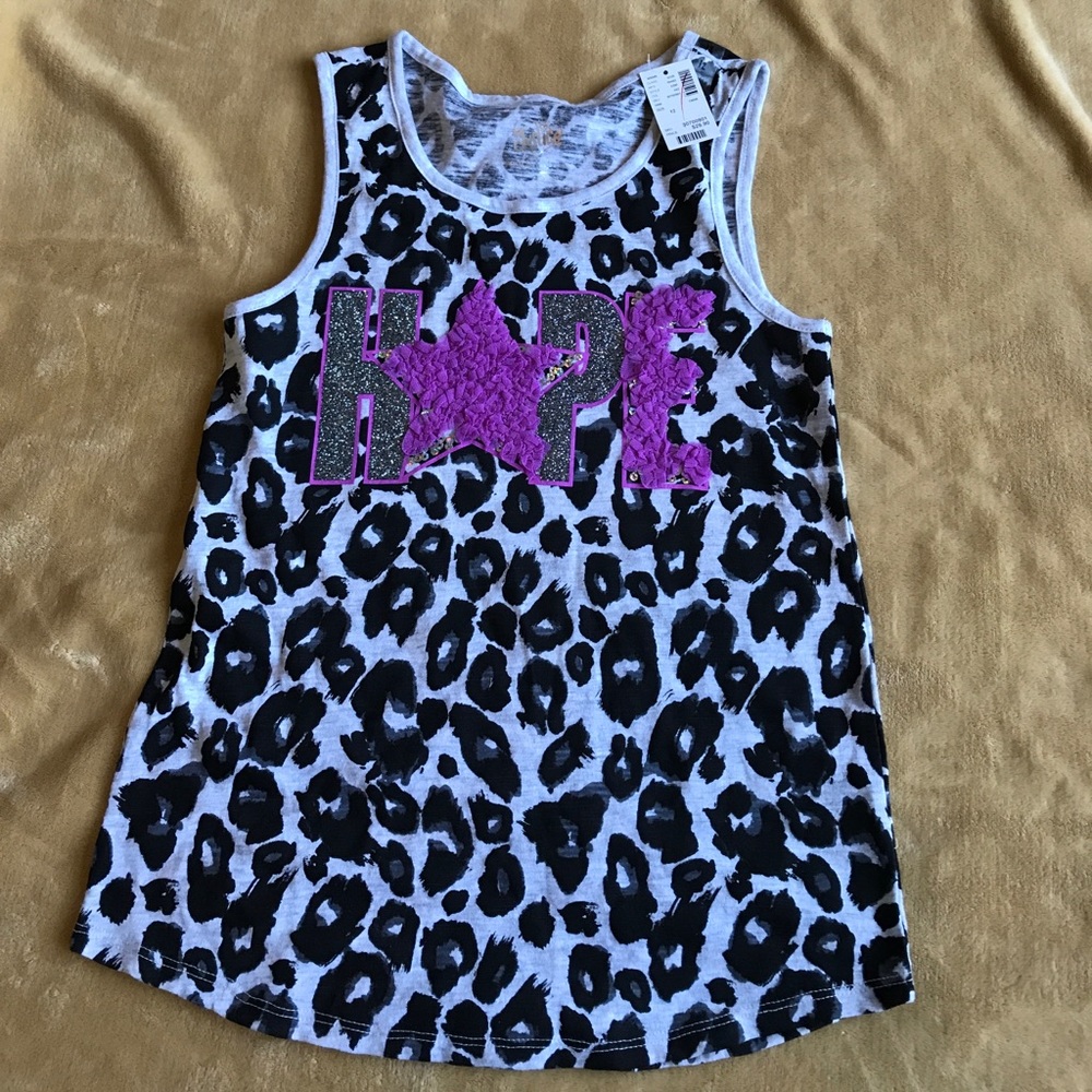 Girls Justice zebra tank