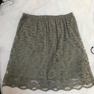 Lace green skirt