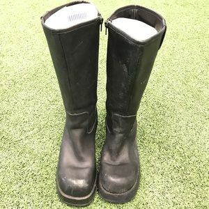 Frye Black Knee High Leather Boots sz 8-M