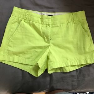 J.crew neon green chino short
