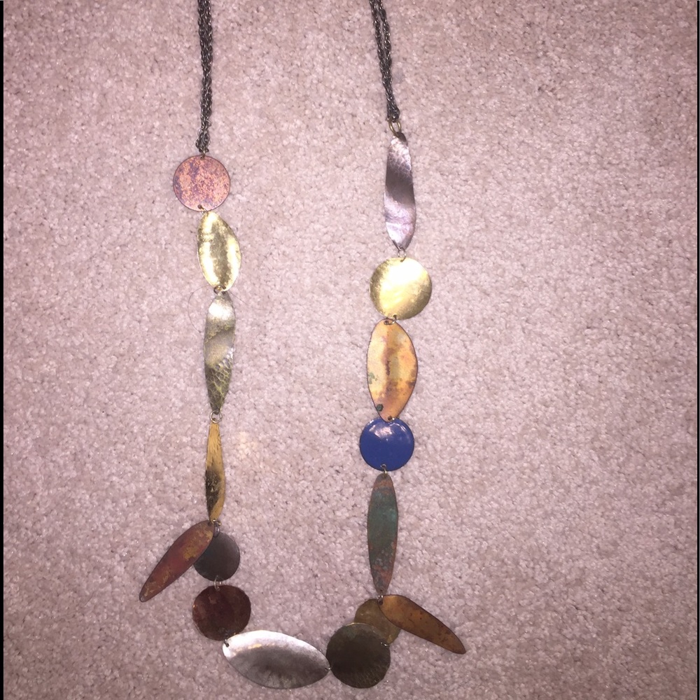 Anthropologie mixed metal long necklace