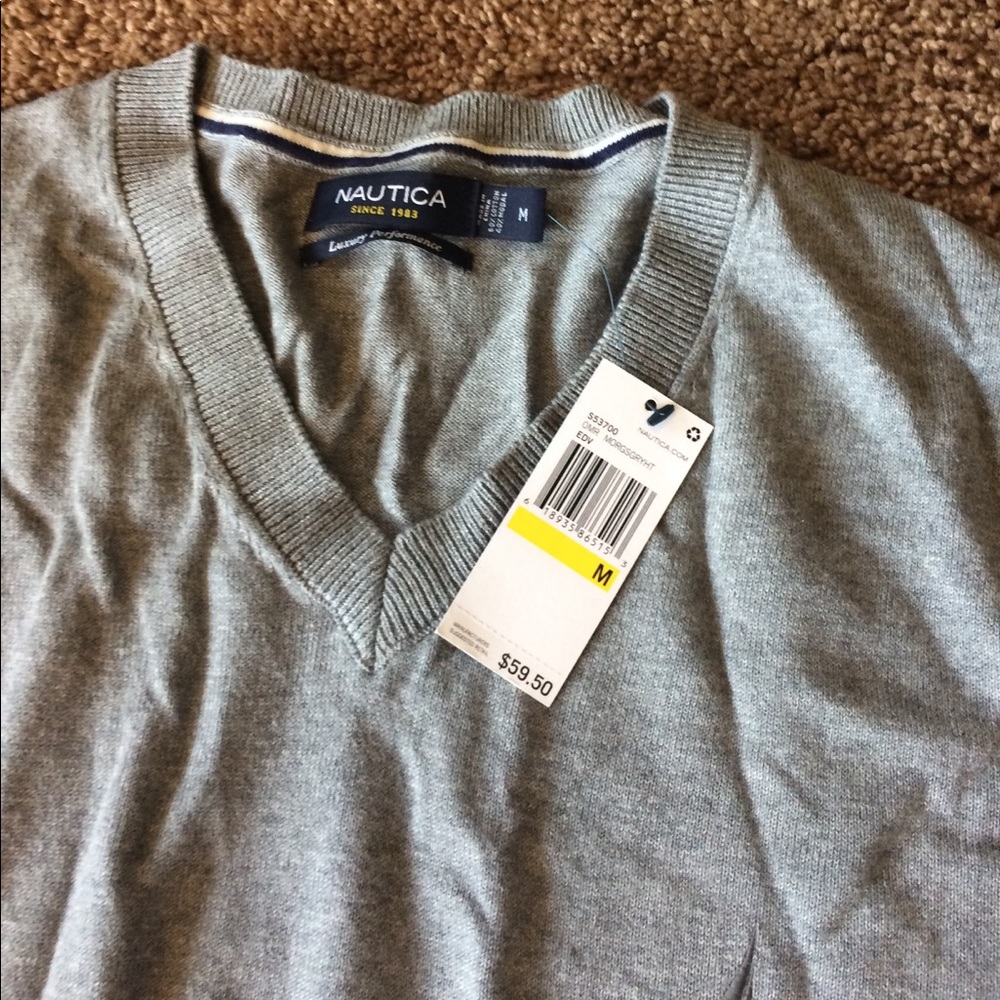 Nautical grey men's sweater