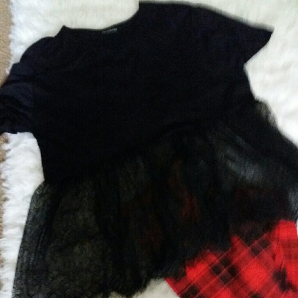 Mesh Tutu Style Blouse