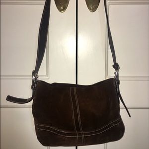 Coach Brown Leather and Suede Purse