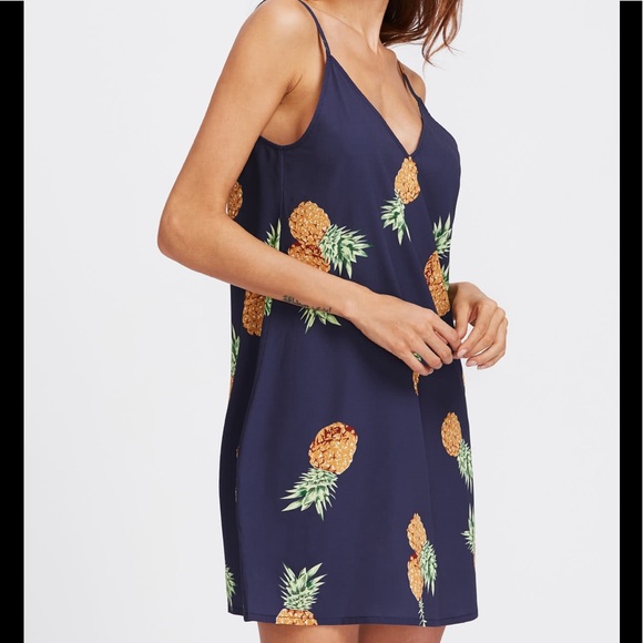 🆕🍍Cami dress w/ double v & pineapple print🍍 - Picture 2 of 4