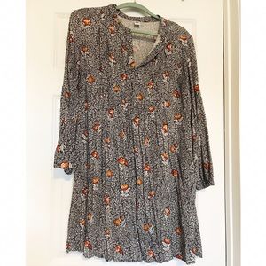 Navy floral tunic