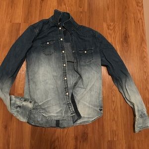 Jean ombrè button down