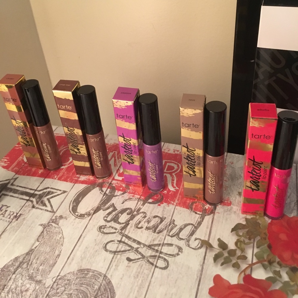 Tarte lip paints and highlight