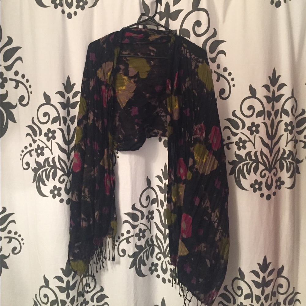 black floral scarf