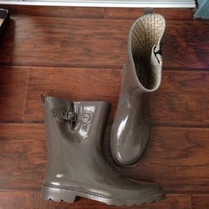 Taupe-colored Rain Boots