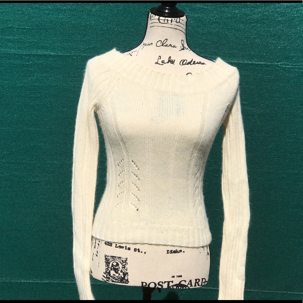 EXPRESS off white knit sweater NWT attached.