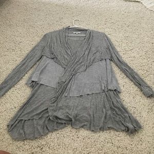 Grey T-shirt Cardigan
