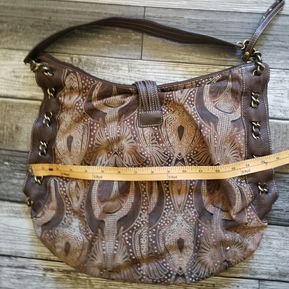 SHARIF STUDIO brown embossed bag - Picture 4 of 8