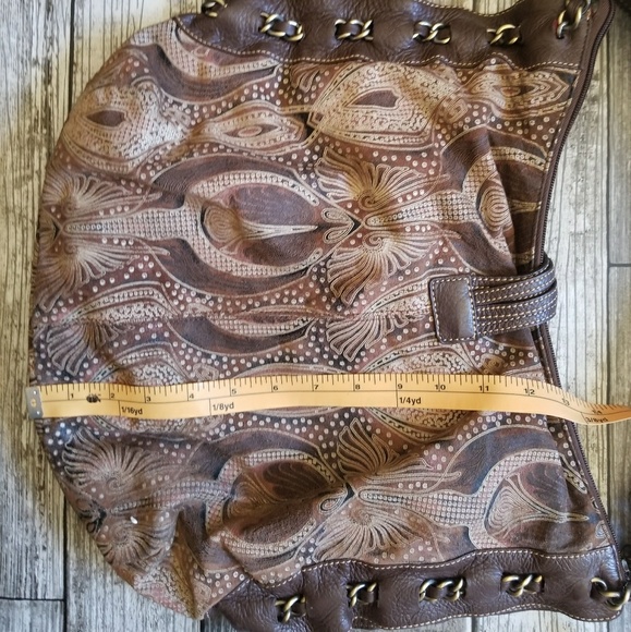 SHARIF STUDIO brown embossed bag - Picture 5 of 8
