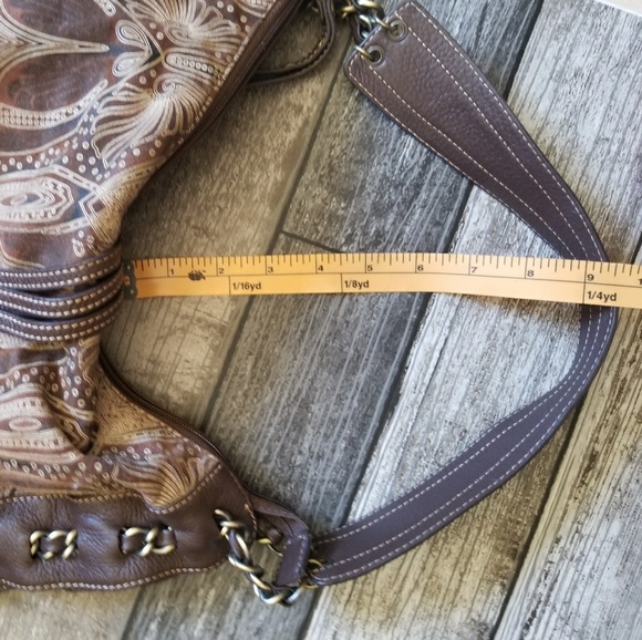 SHARIF STUDIO brown embossed bag - Picture 6 of 8