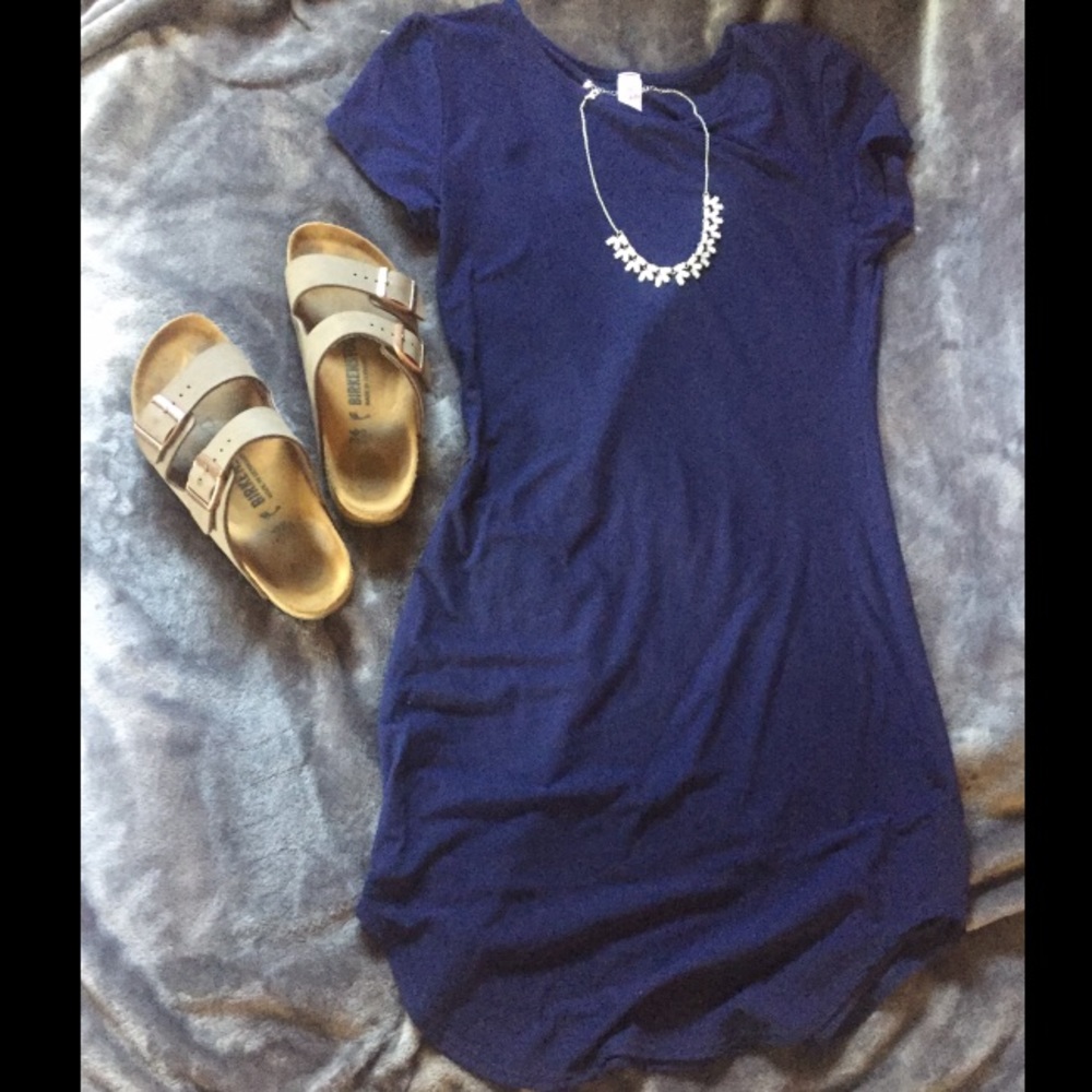 Navy blue t-shirt dress