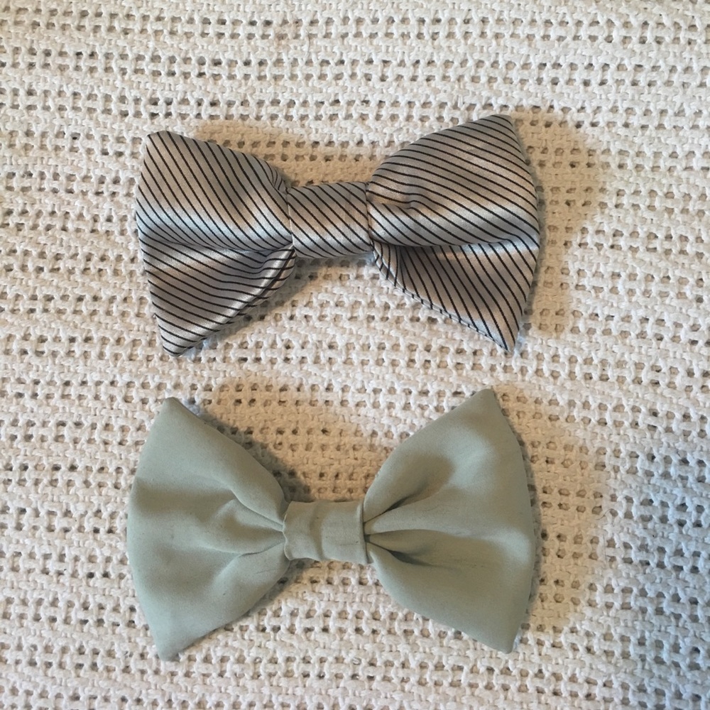 American Apparel fabric clip hair bows