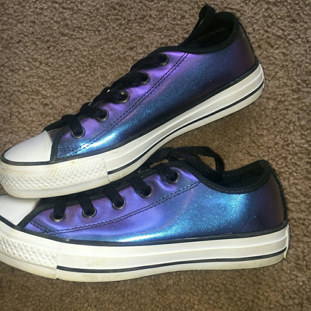 Rare HTF iridescent Converse shoes