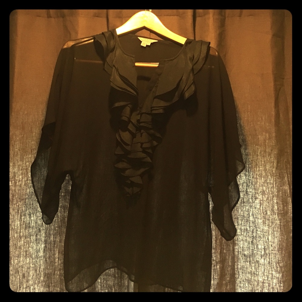 Ted Baker Sheer Black Blouse
