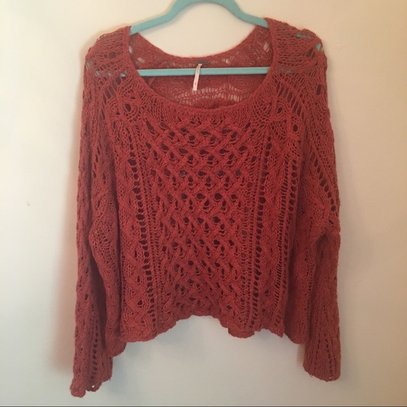 Free People Sweaters - Free People Burnt Orange Oversized Sweater Size S