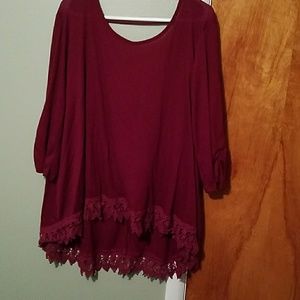 Maroon tunic