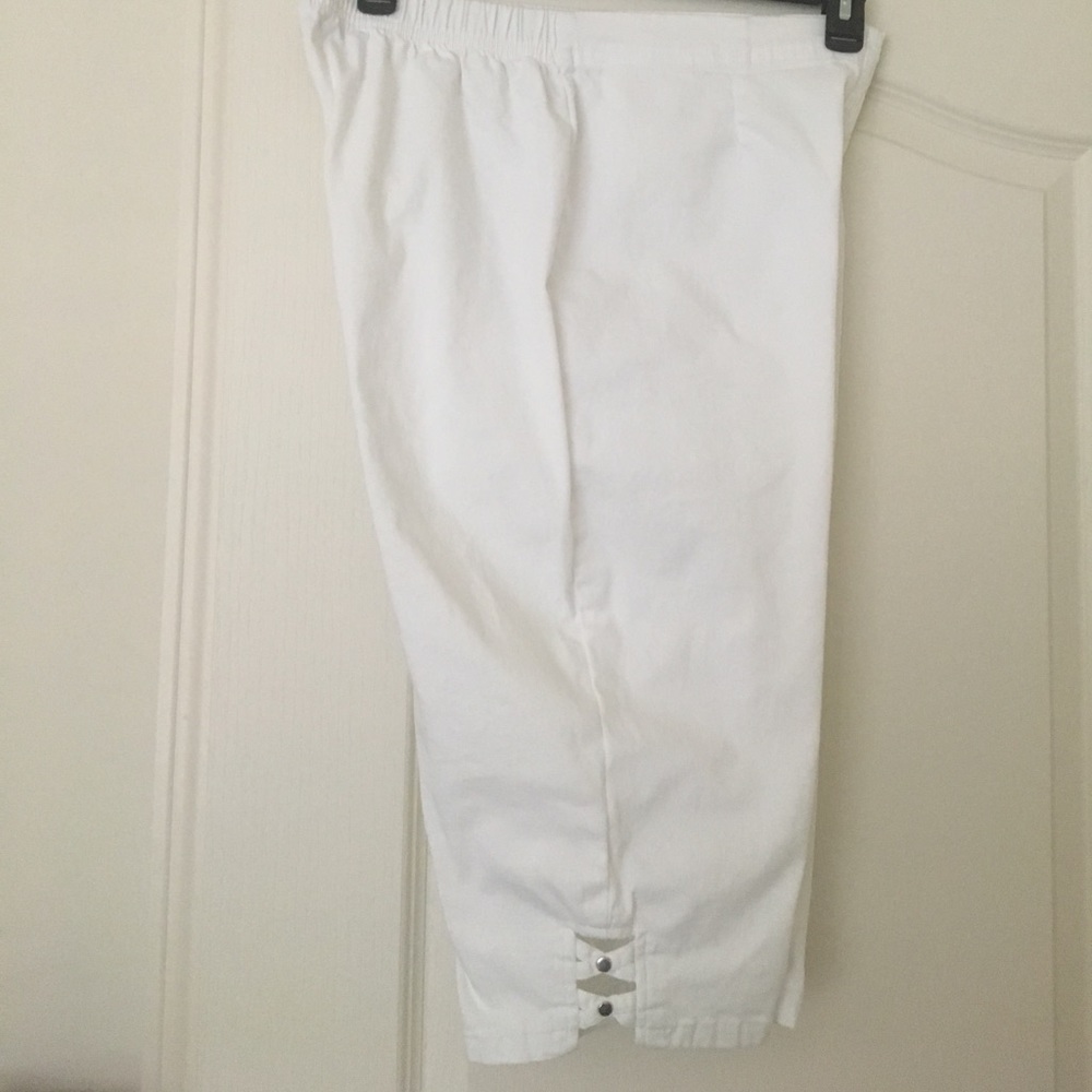 ❌Croft&Barrow White Stretch Capri Pants Sz L