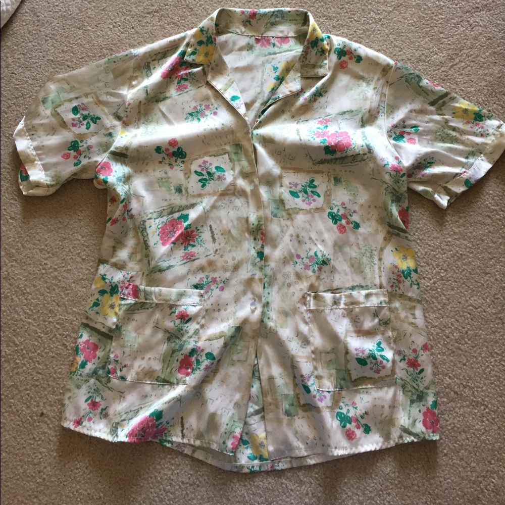 Silky floral shirt