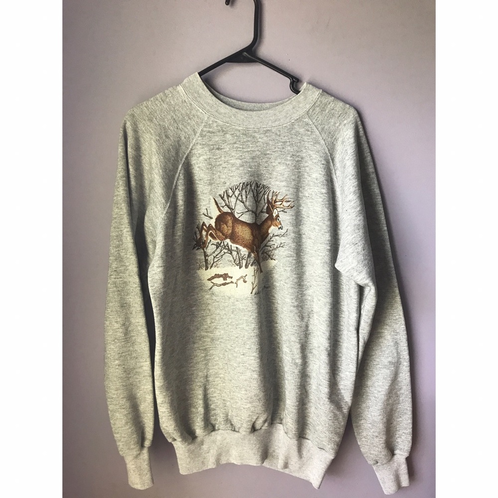 Grey crew neck sweater