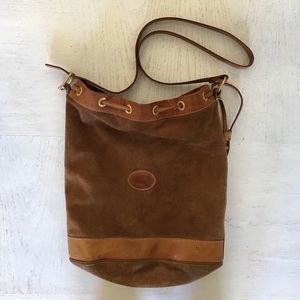Vintage Longchamp suede bag