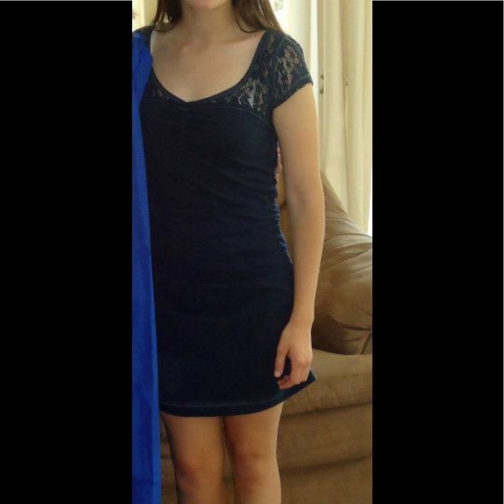 Gilly Hicks navy blue lace dress - Picture 3 of 3