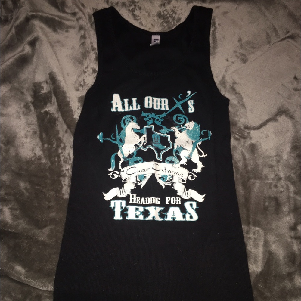 cheer extreme black fitted dallas tank size m