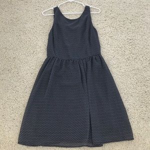 Navy and white pattern sun dress