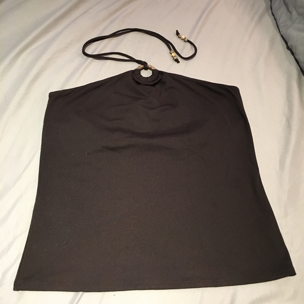 New York & Company brown halter top medium