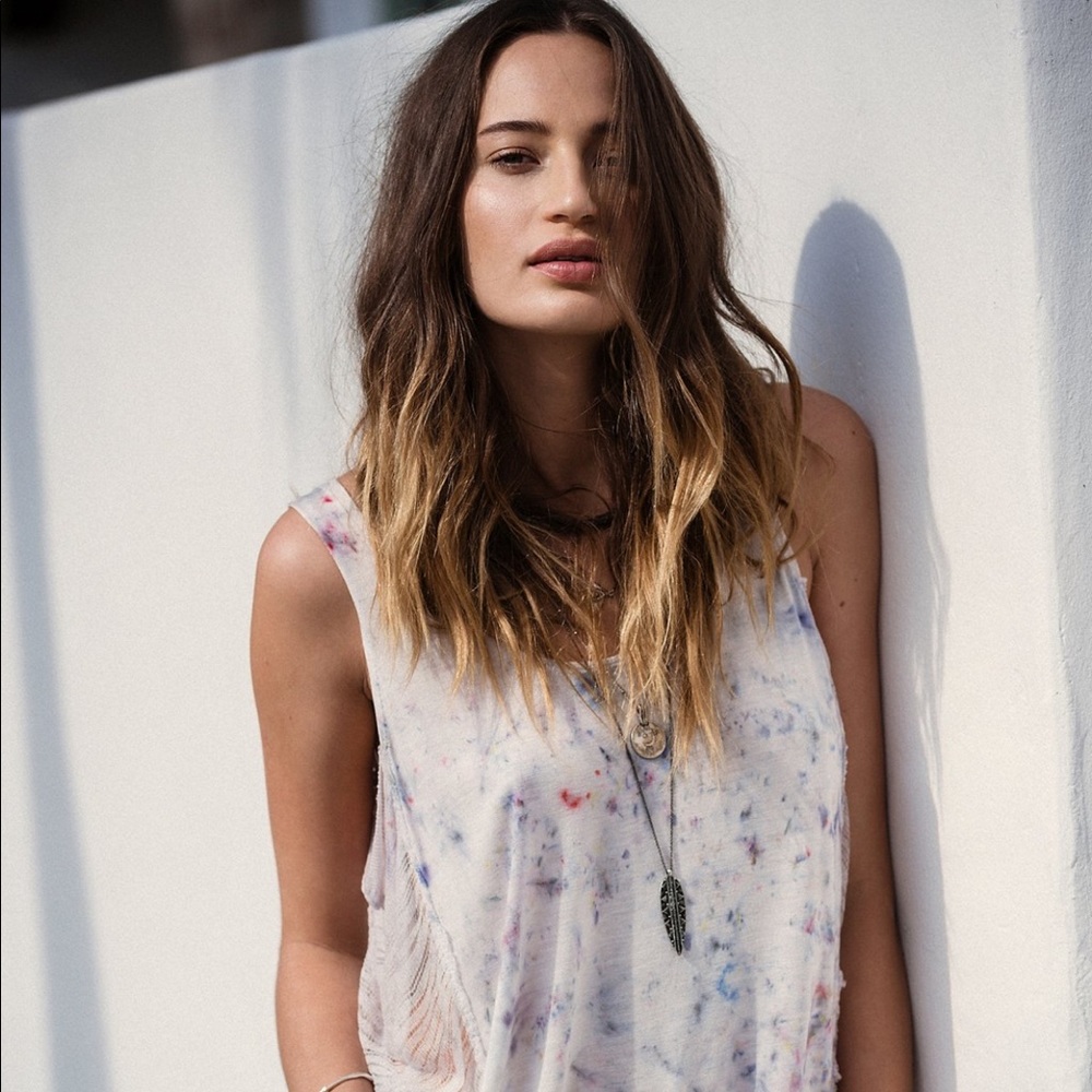 Free People Washed Lounge Top