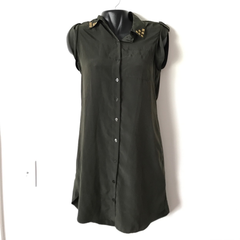 Dark Green Sleeveless Dress