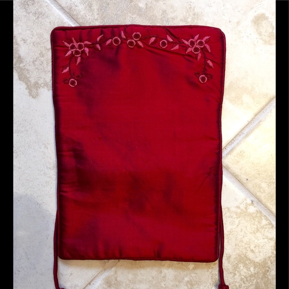 "World of Good" Embroidered Silk Jewelry Roll - Picture 3 of 5