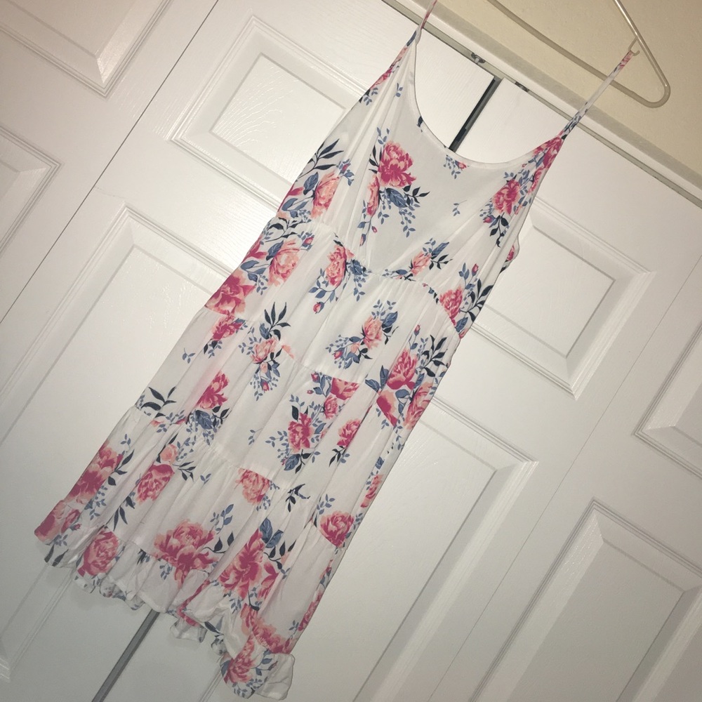 Cotton on beach style floral dress.back detail.