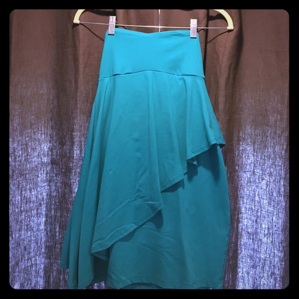 Susana Monaco Strapless Teal Dress