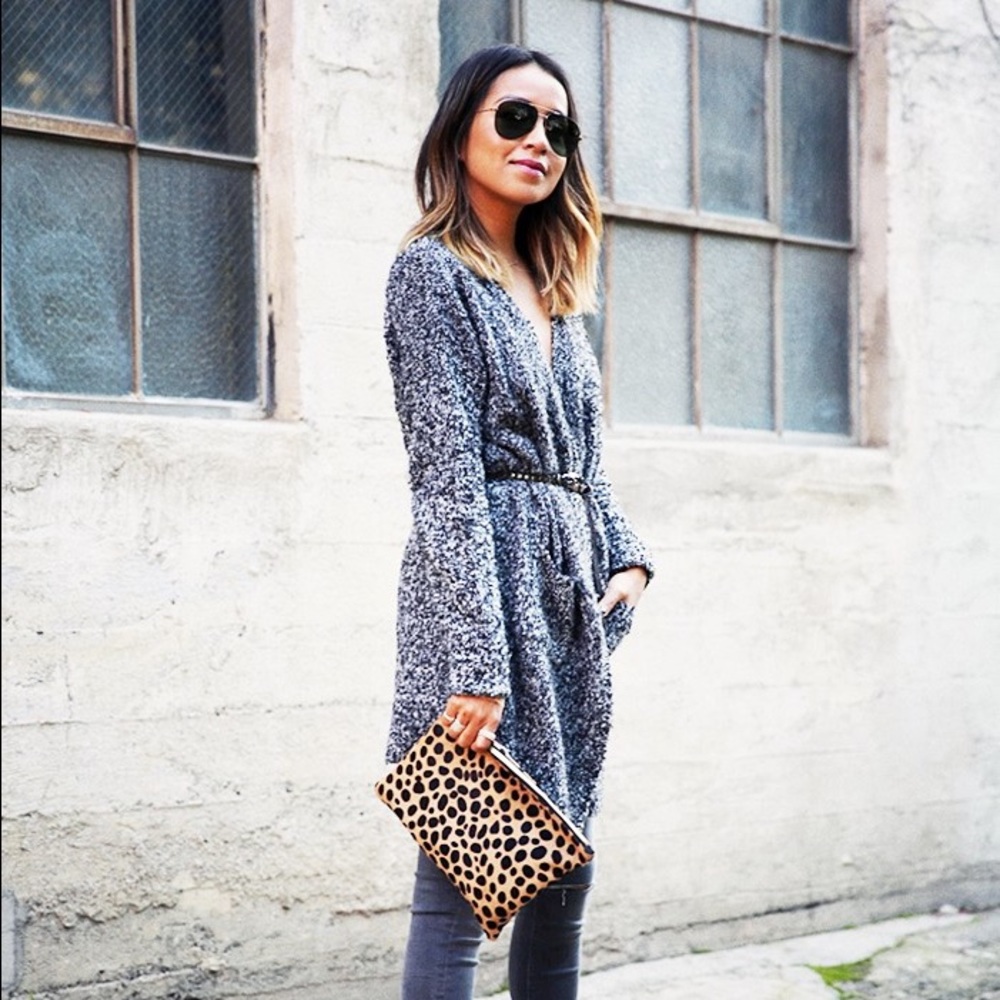 Boucle cardigan sweater