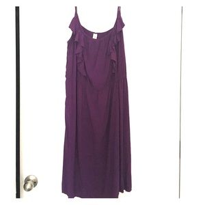 Purple spaghetti strap dress