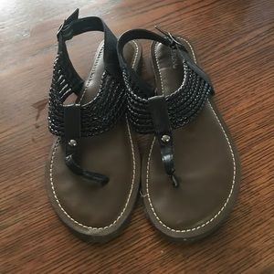Merona Black Sandals Size 8