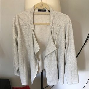 Grey Zipper front Jacket Cozy Casual