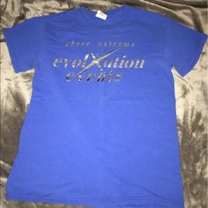 cheer extreme blue t shirt size small