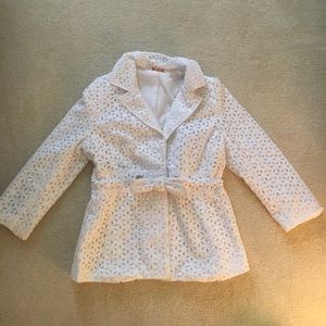 Adorable white Eyelet Jacket