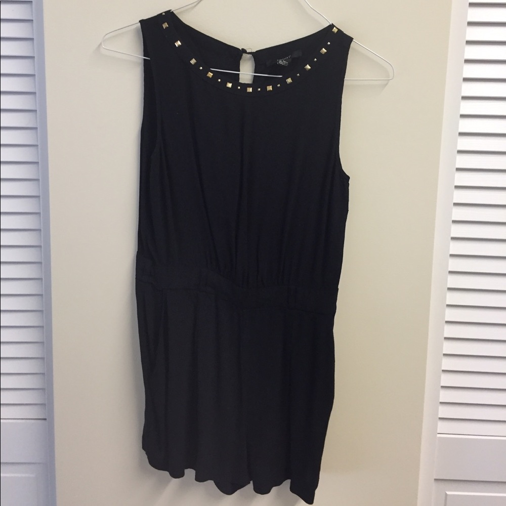 Black forever 21 romper with pockets size small
