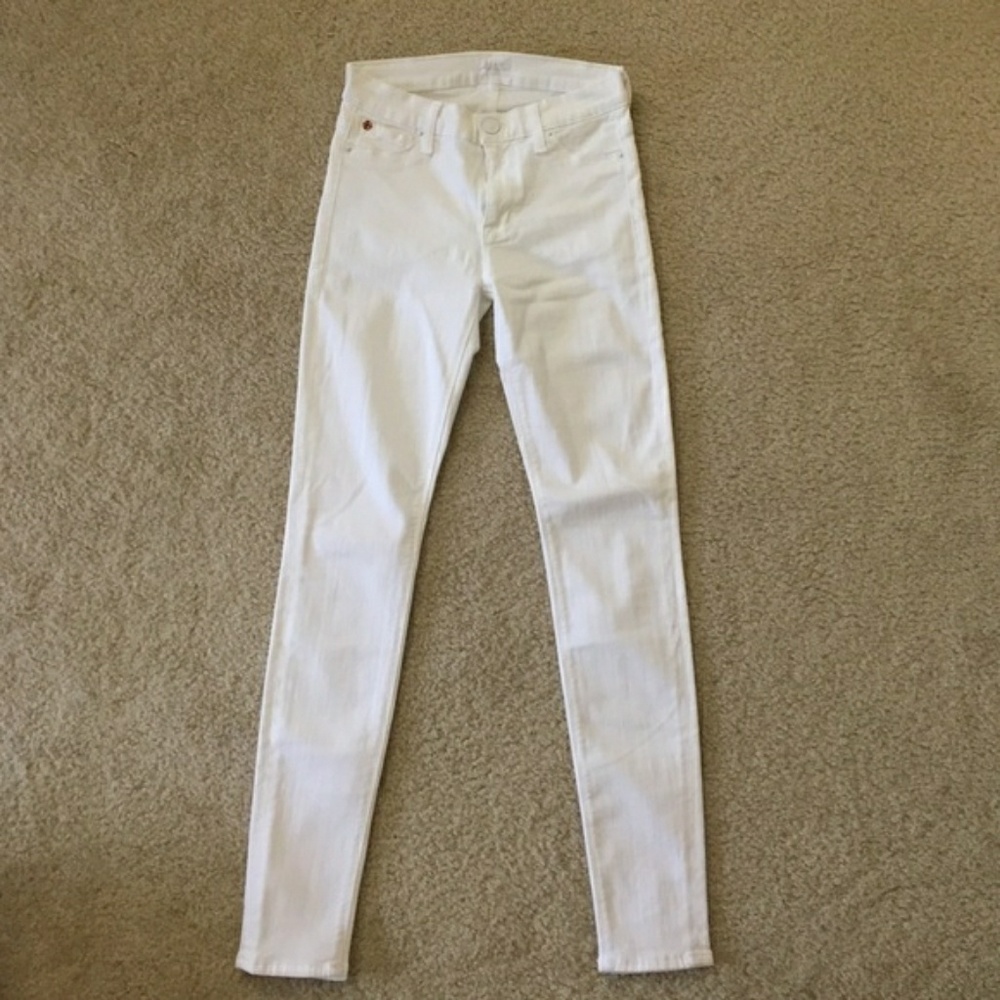 HUDSON white skinny jeans