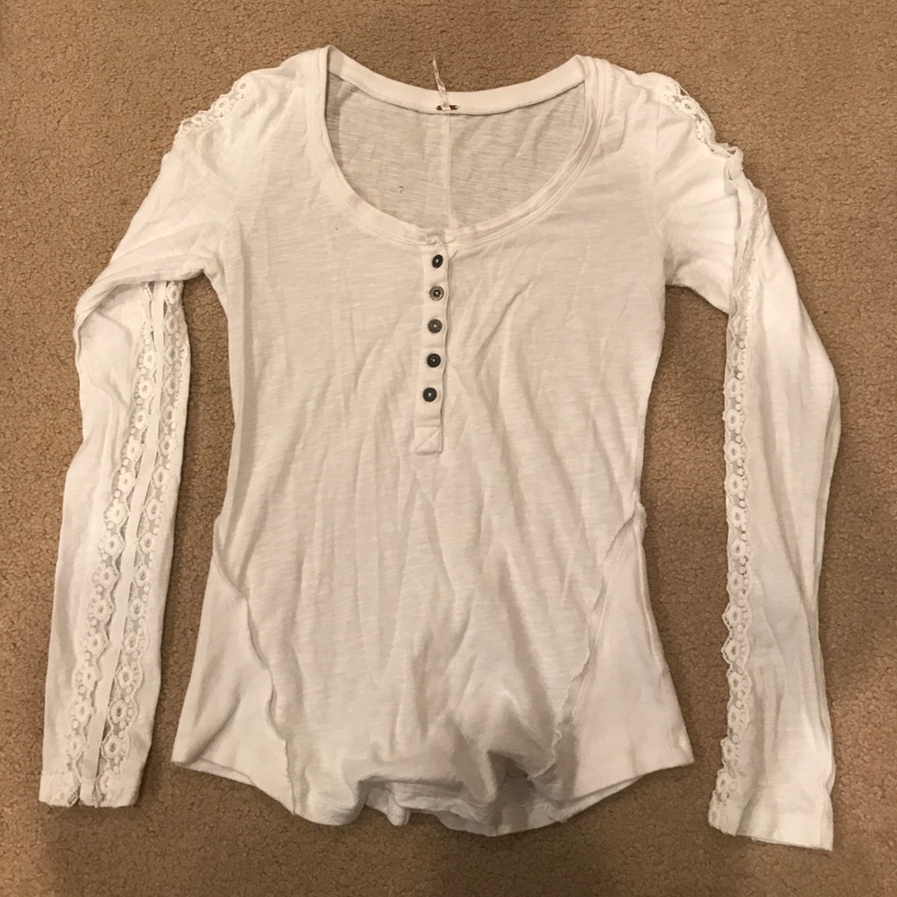 Long Sleeve Detailed Free People Top