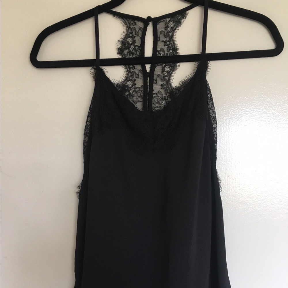Lace black top