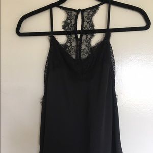 Lace black top