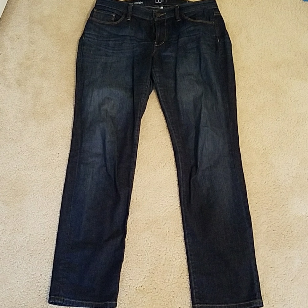 Ann Taylor Loft Curvy Straight Jeans